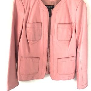 Pink Certified  Leather Jacket - Claiborne - M
